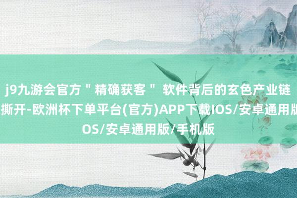 j9九游会官方＂精确获客＂ 软件背后的玄色产业链被冷凌弃撕开-欧洲杯下单平台(官方)APP下载IOS/安卓通用版/手机版