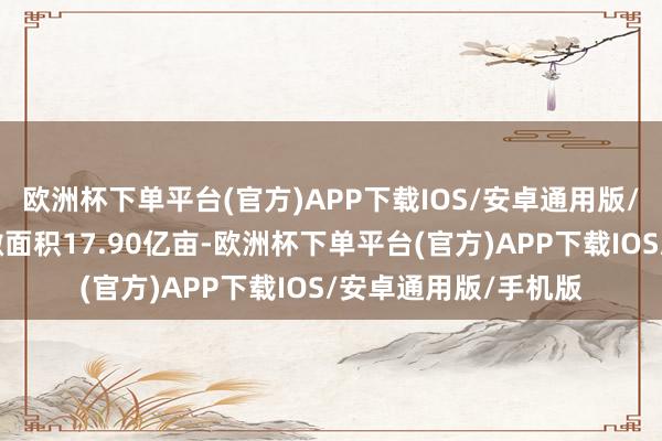 欧洲杯下单平台(官方)APP下载IOS/安卓通用版/手机版寰宇食粮播撒面积17.90亿亩-欧洲杯下单平台(官方)APP下载IOS/安卓通用版/手机版