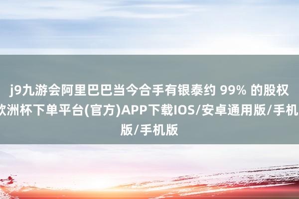 j9九游会阿里巴巴当今合手有银泰约 99% 的股权-欧洲杯下单平台(官方)APP下载IOS/安卓通用版/手机版